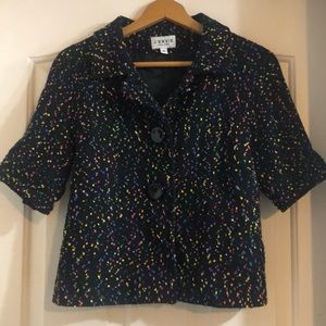 J’ENVIE New York Women’s Black Crop Wool Jacket Size 6